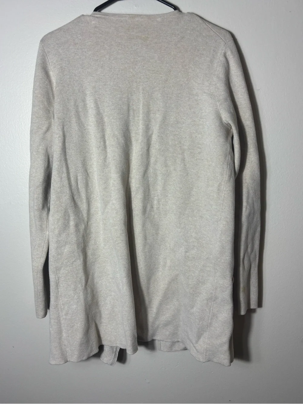 J.Crew Open Front Cardigan Sweater Jacket Blazer Knit Beige M